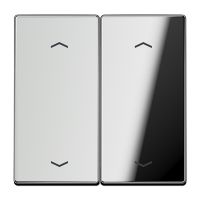 Клавиша для KNX кнопки с символами "стрелки", 2 группы; металл; хром, GCR102P