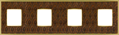 FD01444DBOB Fede Belle Epoque Tapestry Рамка 4-ная, Decorbrass-Bright Gold