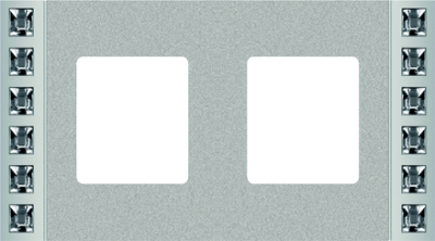 FD01282CB Fede Crystal De Luxe Decor Рамка 2-ная, Bright Chrome