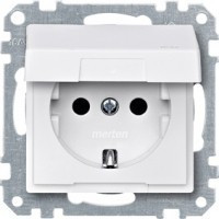 SM Розетка со шторк. и крышкой 2К+З 16А 250В~, полярно-бел. SM Розетка со шторк. и крышкой 2К+З 16А 250В~, полярно-бел.