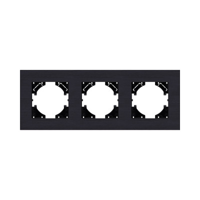 Рамка 3-постовая, черный Kollinger Reflex AL RA3BK