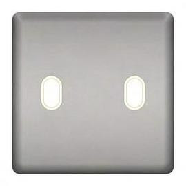 FD04321CB-A Fede Fede Накладка для 2-х тумблеров, Bright Chrome/беж.