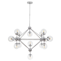 Arte Lamp BOLLA, Люстра, цвет арматуры - ХРОМ, цвет плафона/декора - ПРОЗРАЧНЫЙ, 15х60W E14, A1664SP-15CC