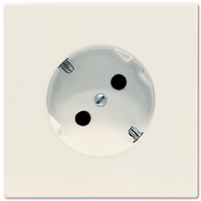 Штепсельная розетка SCHUKO 16A, 250V~ с поворотом на 45°; слоновая кость, LS520-45