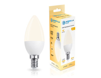 Светодиодная лампа свеча C37 E14 13Вт 2700K 180°, AMBRELLA LIGHT, 371313