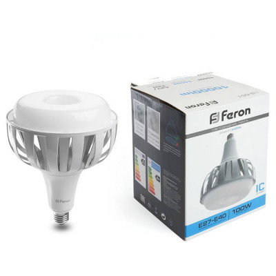 Лампа светодиодная, (100W) 230V E27-E40 6400K V170, LB-651, Feron 38096