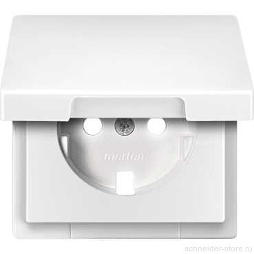 SD Накладка с крышк. для розетки 2К+З 16А 250В~, полярно-бел.