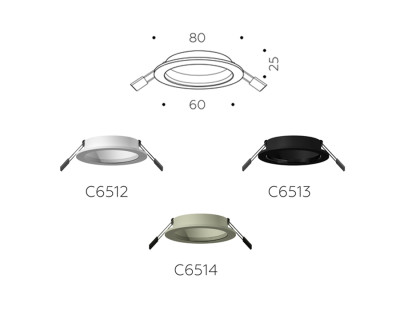 Корпус встраиваемый для насадок с диаметром D60мм 1*GU5.3, AMBRELLA LIGHT, C6512