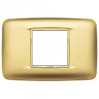 Vimar Накладка с закруглениями для 2 модулей центрально золото сатинированое, 20682.G21
