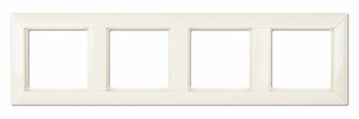 Рамка 4-поста; Eco Profi; термопласт; слоновая кость, EP484