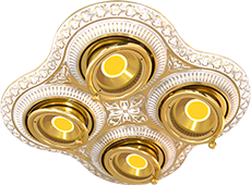 FD1016SOP Fede Светильник SAN SEBASTIAN FOUR, Gold White Patina