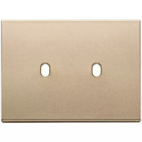 Vimar Накладка Vintage, 3 модуля на 2 выключателя, металл сатинированное золото, 22673.2.88