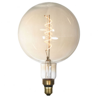 LUSSOLE EDISSON Лампочки, цвет основания - бронзовый, плафон - стекло (цвет - янтарный), 1x4W E27, GF-L-2108