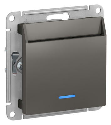ATN000967 - ATLASDESIGN ВЫКЛЮЧАТЕЛЬ карточный с подсветкой, 10А, без задержки отключения, механизм, СТАЛЬ, Systeme Electric