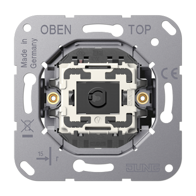 Механизм серии LS1912 одноклавишный, проходной, крепление винтами; LS1912, K506EU