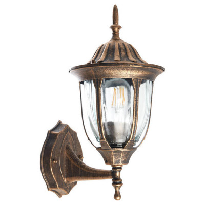 Светильник садово-парковый, 60W 230V E27 черное золото, PL6301, Feron 11897