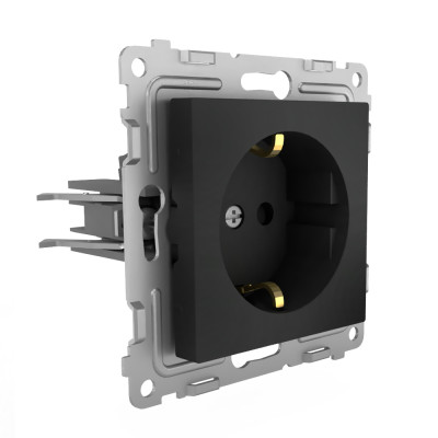 Розетка 1-м СП Pixel 16А IP20 с заземл. механизм карбон TOKOV ELECTRIC TKE-PX-R1Z-C14