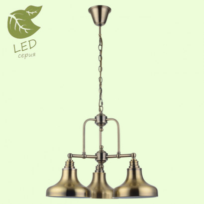 LUSSOLE SONA Подвесной светильник, цвет основания - бронзовый, плафон - металл (цвет - бронзовый), 3x10W E27, GRLSL-3003-03