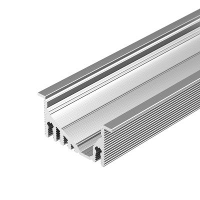 Профиль с экраном ALU-ASYMETRIC-2000 ANOD+FROST LENS (Arlight, Алюминий), 019270