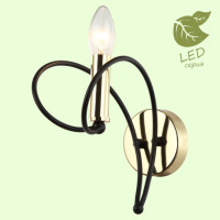 LUSSOLE POWELL Бра, цвет основания - блестящее золото, 1x7W E14, GRLSP-8192