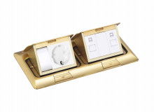 Donel Выдвижной блок 6 (3+3) мод. латунь (с уст. набором), DPB6BR