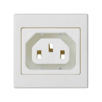 Simon SConnect Плата c 1-м разъёмом "мама" IEC320, 45х45мм, белый, K306A-9