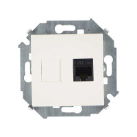 Simon 1591551-031 Simon15 Розетка компьют. RJ45 кат.5e (AMP), сл. кость