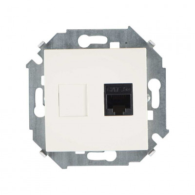 Simon 1591551-031 Simon15 Розетка компьют. RJ45 кат.5e (AMP), сл. кость