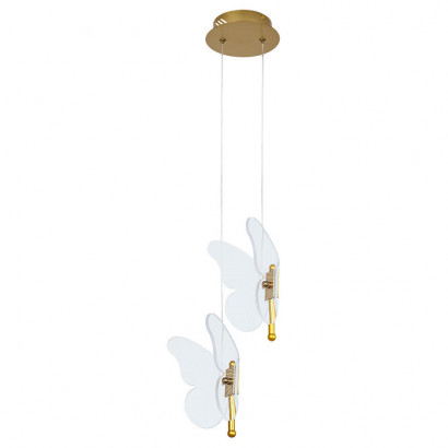 Arte Lamp DARCY, Светильник подвесной, цвет арматуры - золото, цвет плафона/декора - прозрачный, 1x14W LED, A2187SP-2GO