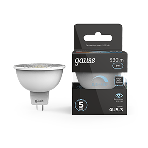 Gauss Лампа MR16 5W 530lm 4100K GU5.3 диммируемая LED, 101505205-D