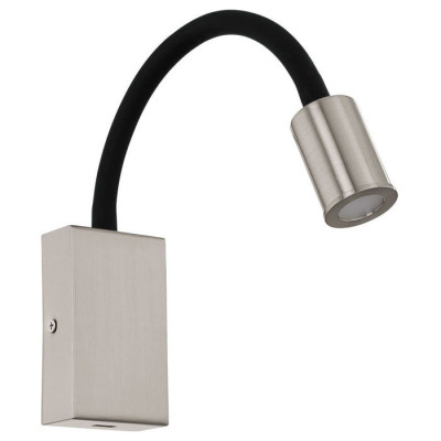 96567 Светодиод. бра TAZZOLI, 1х3,5W (LED), L65, H300, сталь, пластик, никель мат., черный