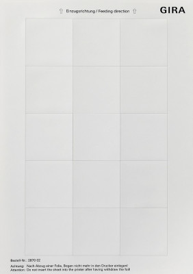287002 Gira Пленка для нанесения надписей