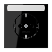 Штепсельная розетка SCHUKO 16A, 250V~ с защитой от детей и полем для надписи; чёрная, LS1520KINASW