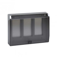 Simon Cima 500 Алюминий Рамка с суппортами с крышкой на 3 модуля, 164х50х220мм, 51040103-033