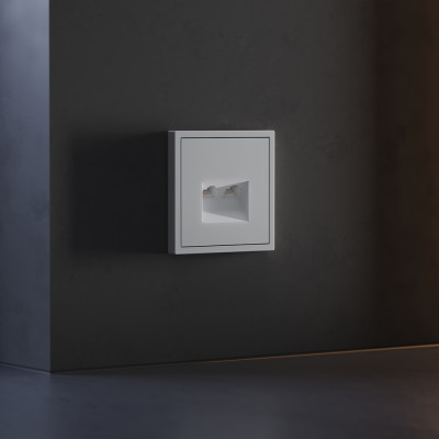 Накладка для розетки компьютерной двойной RJ45+RJ45 кат.6, S70 (серый), VLS001416