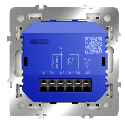 Терморегулятор электронный VOLTUM S70 с индикацией и датчиком, для теплого пола, (хлопок), VLS070113