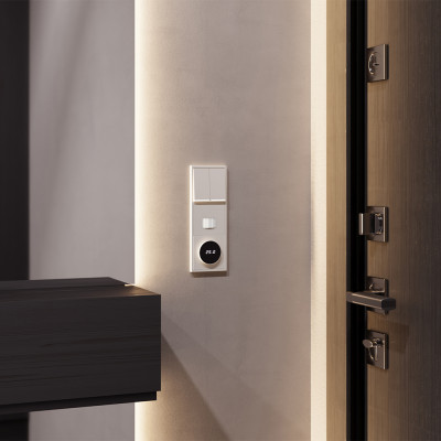 Терморегулятор электронный VOLTUM S70 с индикацией и датчиком, для теплого пола, (хлопок), VLS070113