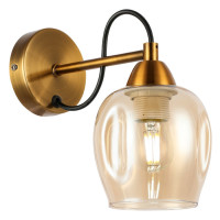 Evoluce SLE110001-01 Светильник настенный Бронза/Янтарный E27 1*60W