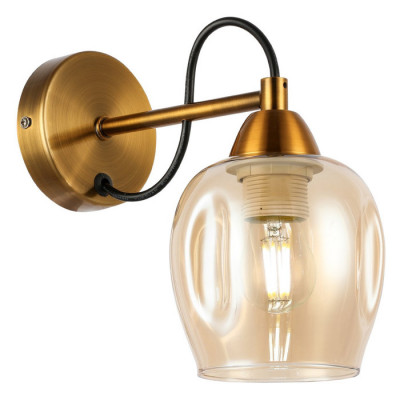 Evoluce SLE110001-01 Светильник настенный Бронза/Янтарный E27 1*60W