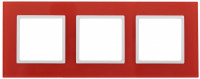 ЭРА 14-5103-23 Elegance Красный/белый Стекло Рамка 3-ая