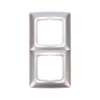 DEA Рамка 2-я горизонтальная Серебряный Металлик KRANZ (1/10/180), KR-78-0286