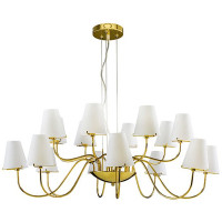 Lightstar 758162 (MD7116-16А) Люстра подв. DIAFANO 16х40W G9 ЗОЛОТО/БЕЛЫЙ (в комплекте)