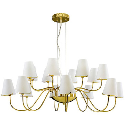 Lightstar 758162 (MD7116-16А) Люстра подв. DIAFANO 16х40W G9 ЗОЛОТО/БЕЛЫЙ (в комплекте)