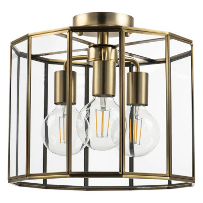 Lightstar 798231 (MX7961-3A) Люстра  GENNI 3х40W E27 ЛАТУНЬ/ПРОЗРАЧНЫЙ (в комплекте)