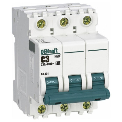 11075DEK - Авт. выкл. 3Р 3А х-ка C ВА-101 4,5кА, Systeme Electric