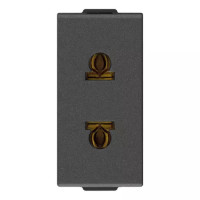 Vimar Розетка 2П 16A евро-американский стандарт для вилок диам.4,8mm, карбон матовый, 09233.CM Vimar Розетка 2П 16A евро-американский стандарт для вилок диам.4,8mm, карбон матовый, 09233.CM