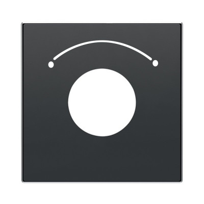 8553 NS - Накладка для механизма выключателя с ключом на 2 положения, серия SKY, цвет чёрный барх. - 2CLA855300A1501