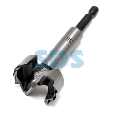 Набор сверл Форстнера (петельных) по дереву, 10-15-20-25-35 х 73мм, 5 шт, цилиндрический хвостовик KRANZ, KR-91-0792