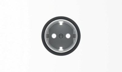 8688.9 CN - Накладка для розетки SCHUKO с плоской поверхностью, серия SKY Moon, кольцо чёрное стекло - 2CLA868890A1501