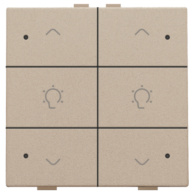 Niko Home Control Шампань Кнопка  управления двухканального диммера, LED подсветка, 157-52046